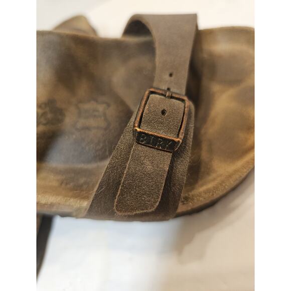 Birkenstock Birki's 240 Original Fussbett Brown Two Strap Women Sandals- SZ 6/37 - Picture 4 of 9